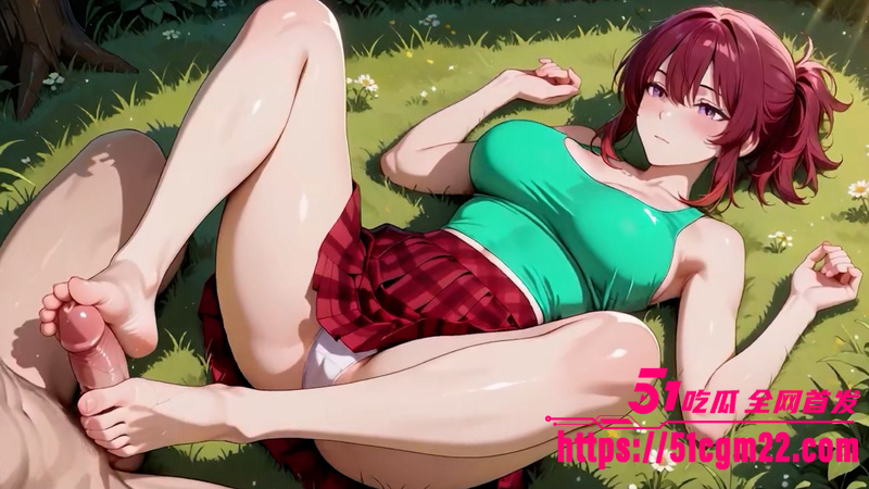 3D动漫 红发马尾女孩 户外狂野骑乘 4