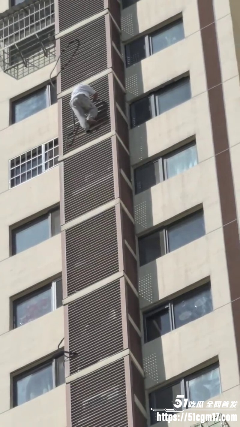 蜘蛛侠老太太全程记录爬楼过程 7