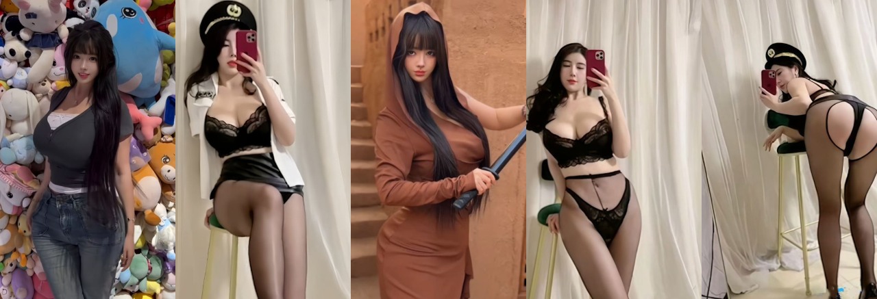 抖音高颜值网红 猪小七 大尺度私密写真合集流出 全程露脸身穿各种各样的性感装 - 网红明星