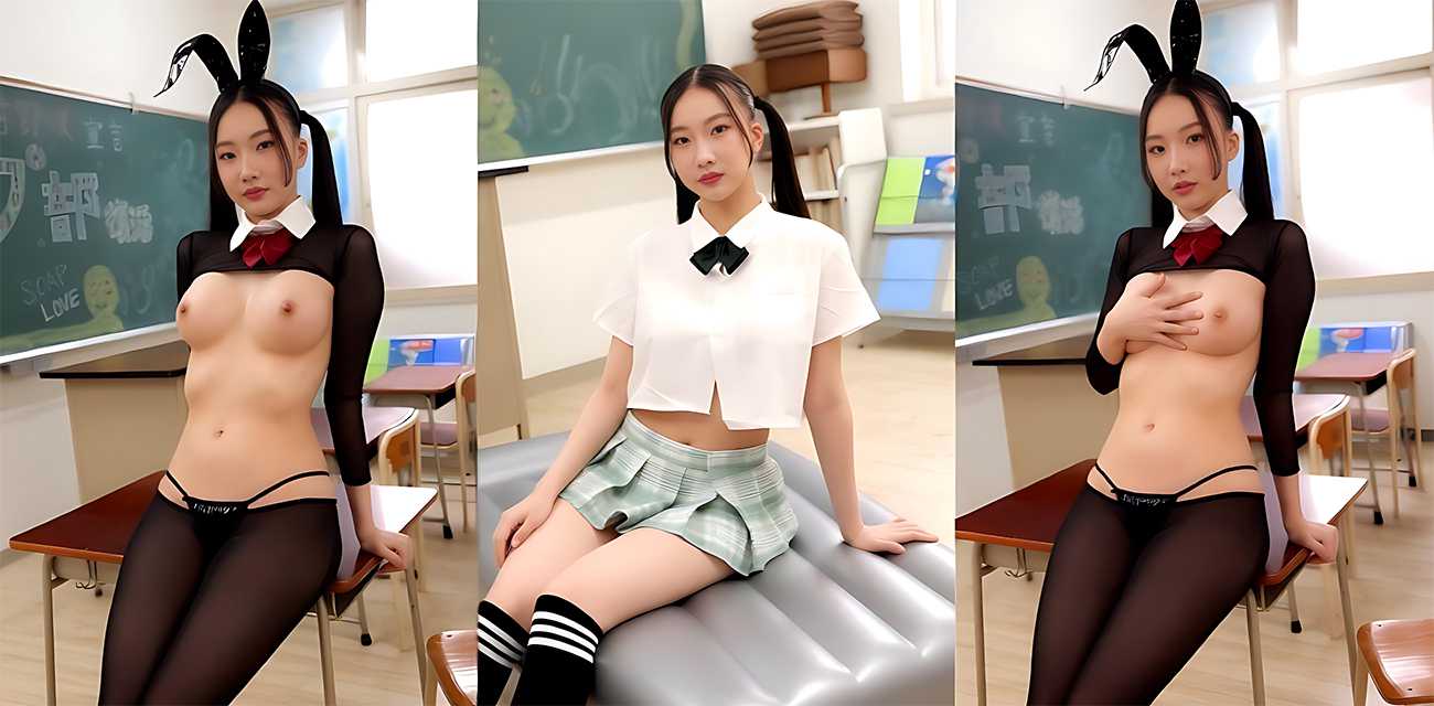 日本学园天国 紺野咲 化身双马尾兔女郎 动漫级容颜以及多轮中出 满足宅男幻想！ - 社会奇闻