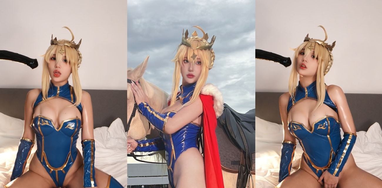 极品福利姬 Puypuychan 完美COS阿尔托莉雅 圣洁外表下爆乳诱惑 超美肥臀满足无数粉丝幻想！ - 网红明星