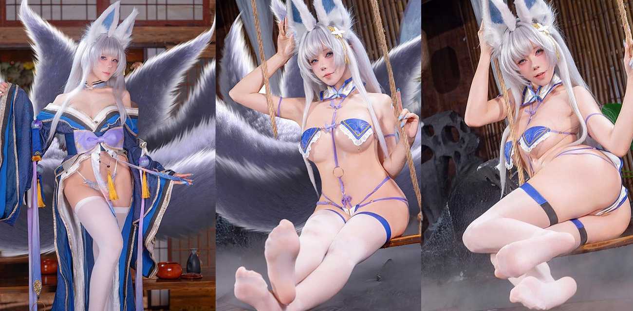 推特福利姬 Yiko湿润兔 Cosplay碧蓝航线白丝玉足写真 看得心跳加速欲火焚身 - 网红明星