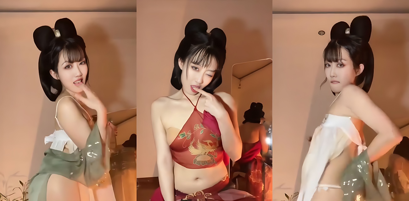 快手舞蹈老师 紫月很会跳 私密定制流出 古风露毛骚舞极致妖娆 扭腰摆臀春光乍泄！ - 网红明星