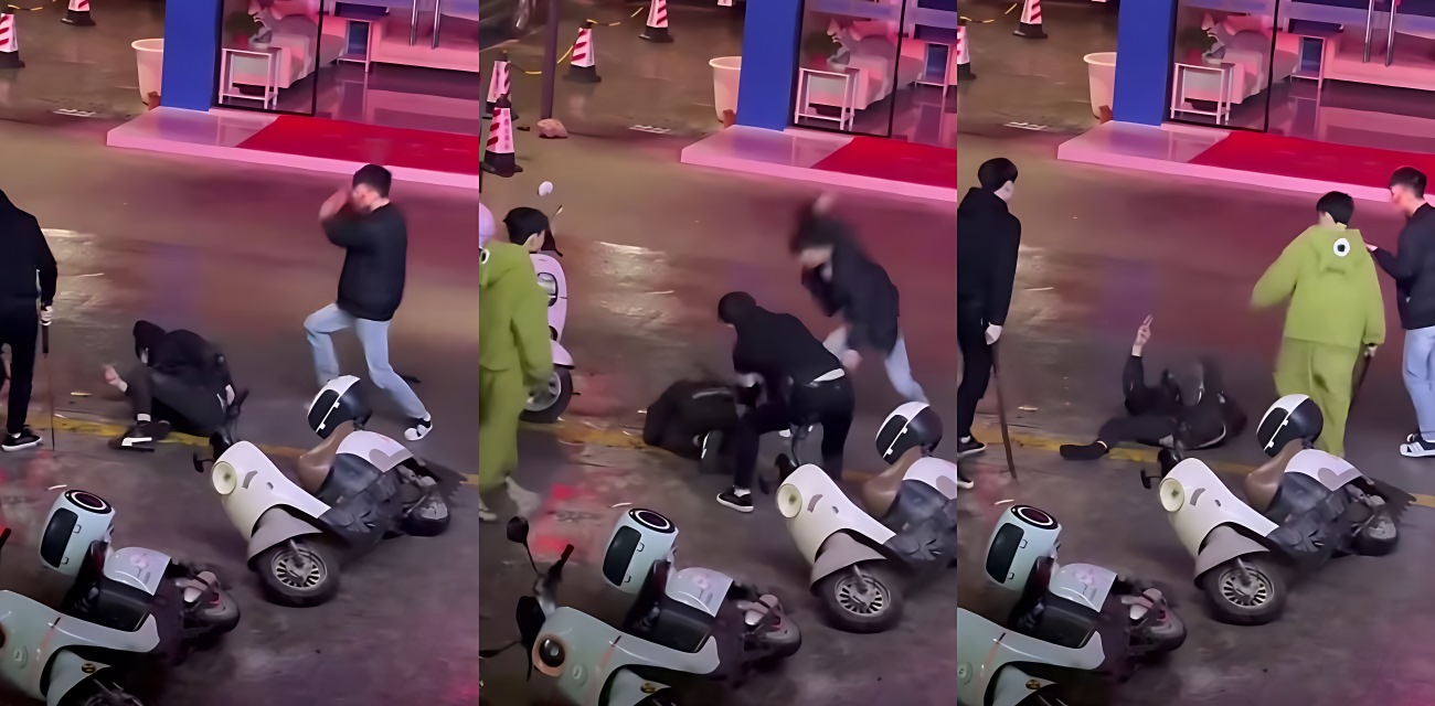 街头群架钢管砸头血流成河 多人对峙情绪失控冲突升级 现场画面触目惊心！ - 热门大瓜