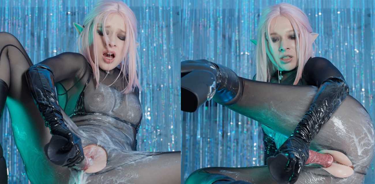 欧美自慰博主 CreamySpot 挑战幻龙炮机 穴肉外翻 蜜洞喷浆 绝对重口！ - 网红明星