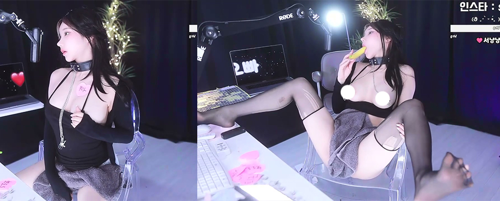 韩国afreecaTV直播KBJ会员房nyangnyang1004大尺度情趣play