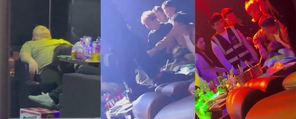 青岛奥斯卡酒吧夜店陪酒小妹酒后乱性当众吃鸡