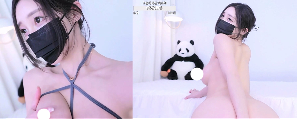 韩国afreecaTV直播KBJ成人档hidana情趣黑丝内衣上演决定诱惑