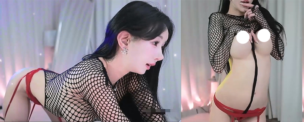 afreecaTV直播韩国BJ成人档gyg4618深夜档黑丝渔网情趣诱惑