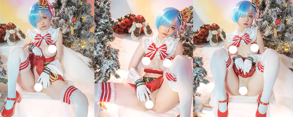 爆机少女喵小吉Nekokoyoshi[18+福利姬coser写真集]Re:0cosplay蕾姆[62p+2v]（共35张图片）