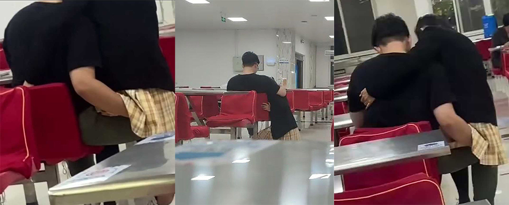 哈尔滨理工大学扣扣情侣火爆校园荣成学院食堂野战训练