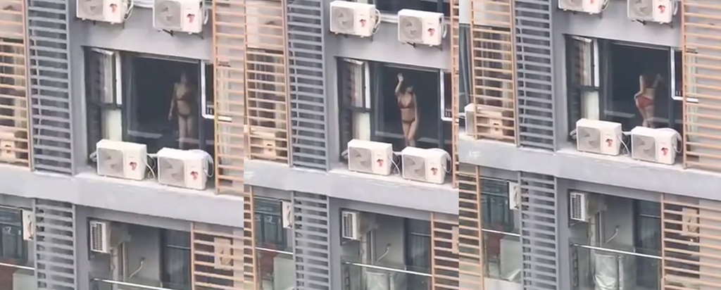 起得早还有攒劲节目抖音主播阳台比基尼热舞被围观